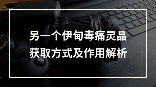 另一个伊甸毒痛灵晶获取方式及作用解析