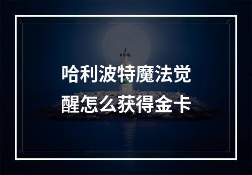 哈利波特魔法觉醒怎么获得金卡