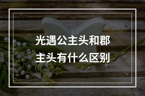 光遇公主头和郡主头有什么区别