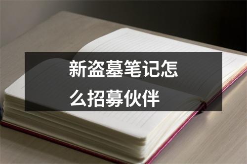 新盗墓笔记怎么招募伙伴