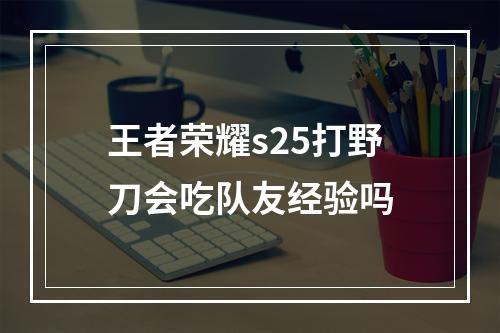 王者荣耀s25打野刀会吃队友经验吗