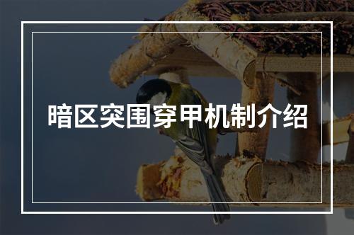 暗区突围穿甲机制介绍