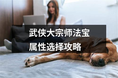 武侠大宗师法宝属性选择攻略