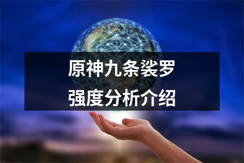 原神九条裟罗强度分析介绍