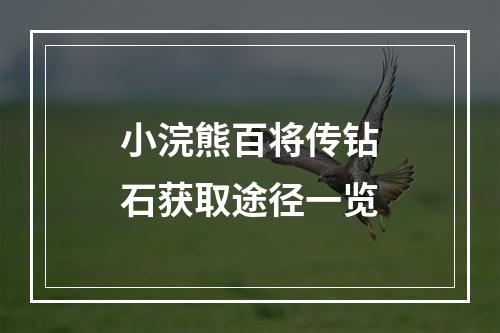 小浣熊百将传钻石获取途径一览