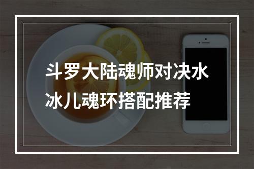 斗罗大陆魂师对决水冰儿魂环搭配推荐