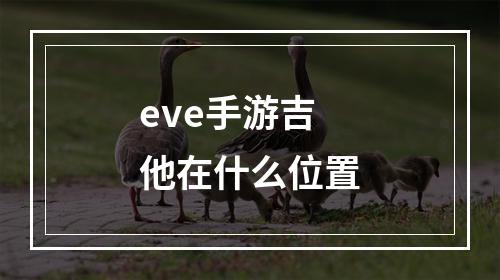 eve手游吉他在什么位置