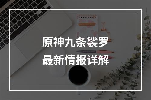 原神九条裟罗最新情报详解