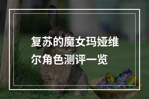 复苏的魔女玛娅维尔角色测评一览