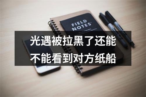 光遇被拉黑了还能不能看到对方纸船