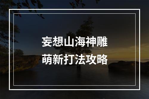 妄想山海神雕萌新打法攻略