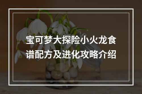 宝可梦大探险小火龙食谱配方及进化攻略介绍