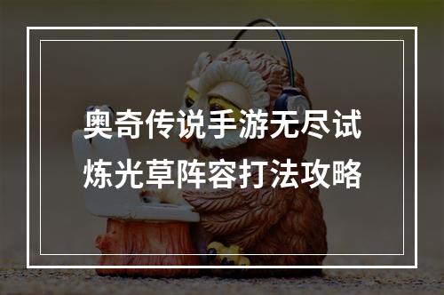 奥奇传说手游无尽试炼光草阵容打法攻略