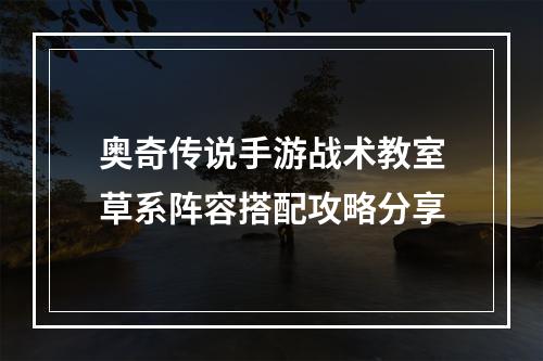 奥奇传说手游战术教室草系阵容搭配攻略分享