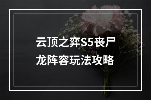 云顶之弈S5丧尸龙阵容玩法攻略