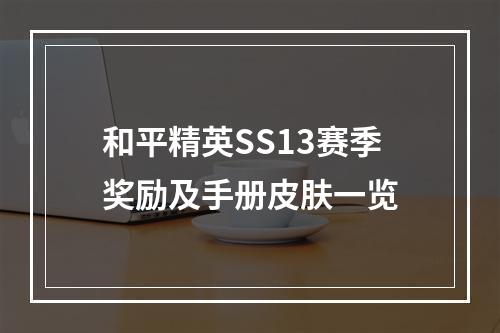 和平精英SS13赛季奖励及手册皮肤一览