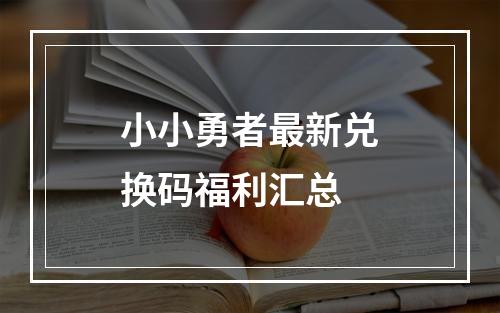 小小勇者最新兑换码福利汇总