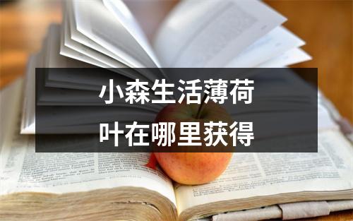 小森生活薄荷叶在哪里获得