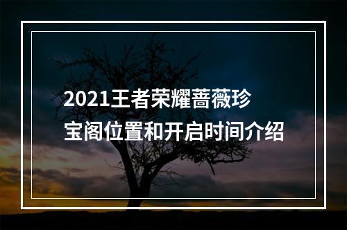 2021王者荣耀蔷薇珍宝阁位置和开启时间介绍