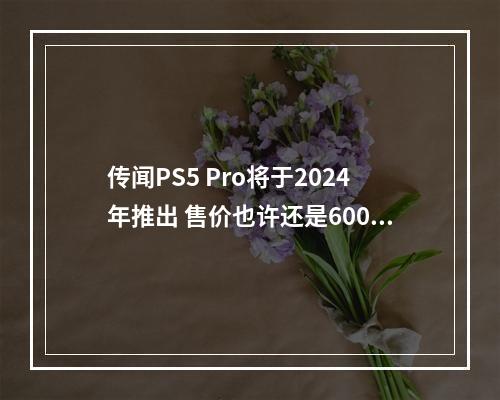 传闻PS5 Pro将于2024年推出 售价也许还是600美元