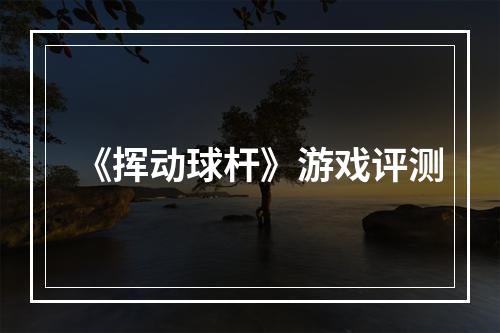 《挥动球杆》游戏评测