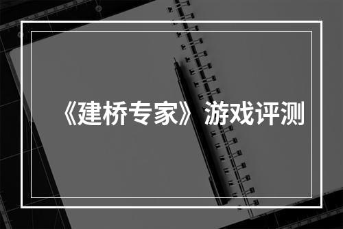 《建桥专家》游戏评测