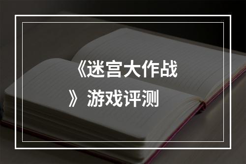 《迷宫大作战》游戏评测