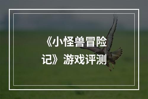 《小怪兽冒险记》游戏评测