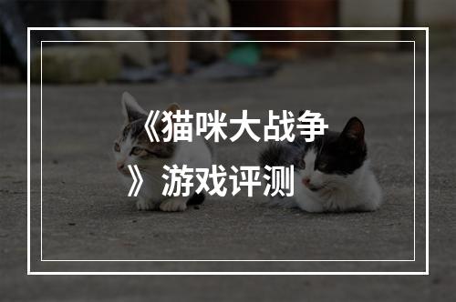 《猫咪大战争》游戏评测