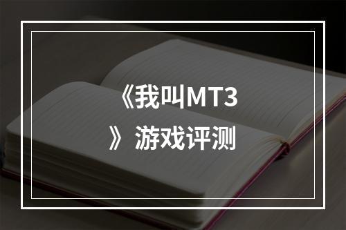 《我叫MT3》游戏评测