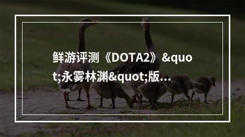 鲜游评测《DOTA2》"永雾林渊"版本8.4分：风行你的好姐妹来了