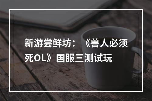 新游尝鲜坊：《兽人必须死OL》国服三测试玩