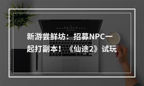 新游尝鲜坊：招募NPC一起打副本！《仙途2》试玩