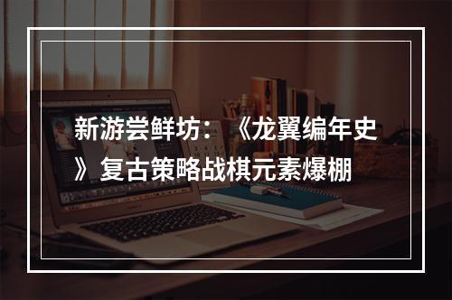 新游尝鲜坊：《龙翼编年史》复古策略战棋元素爆棚