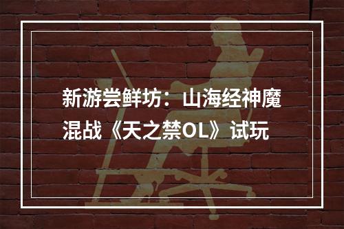 新游尝鲜坊：山海经神魔混战《天之禁OL》试玩