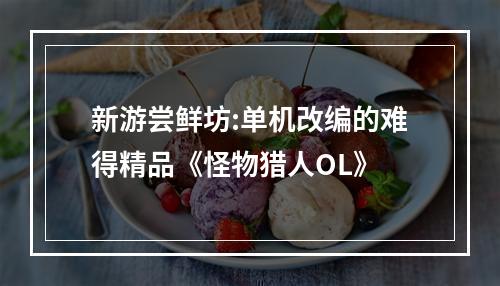 新游尝鲜坊:单机改编的难得精品《怪物猎人OL》