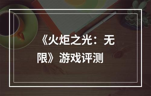 《火炬之光：无限》游戏评测