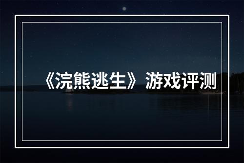 《浣熊逃生》游戏评测