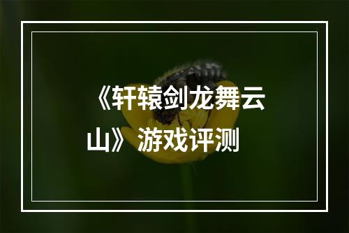 《轩辕剑龙舞云山》游戏评测