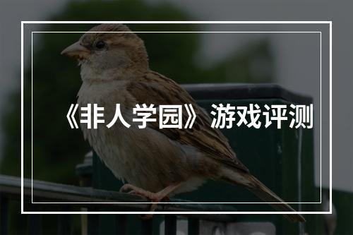 《非人学园》游戏评测