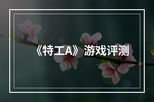 《特工A》游戏评测